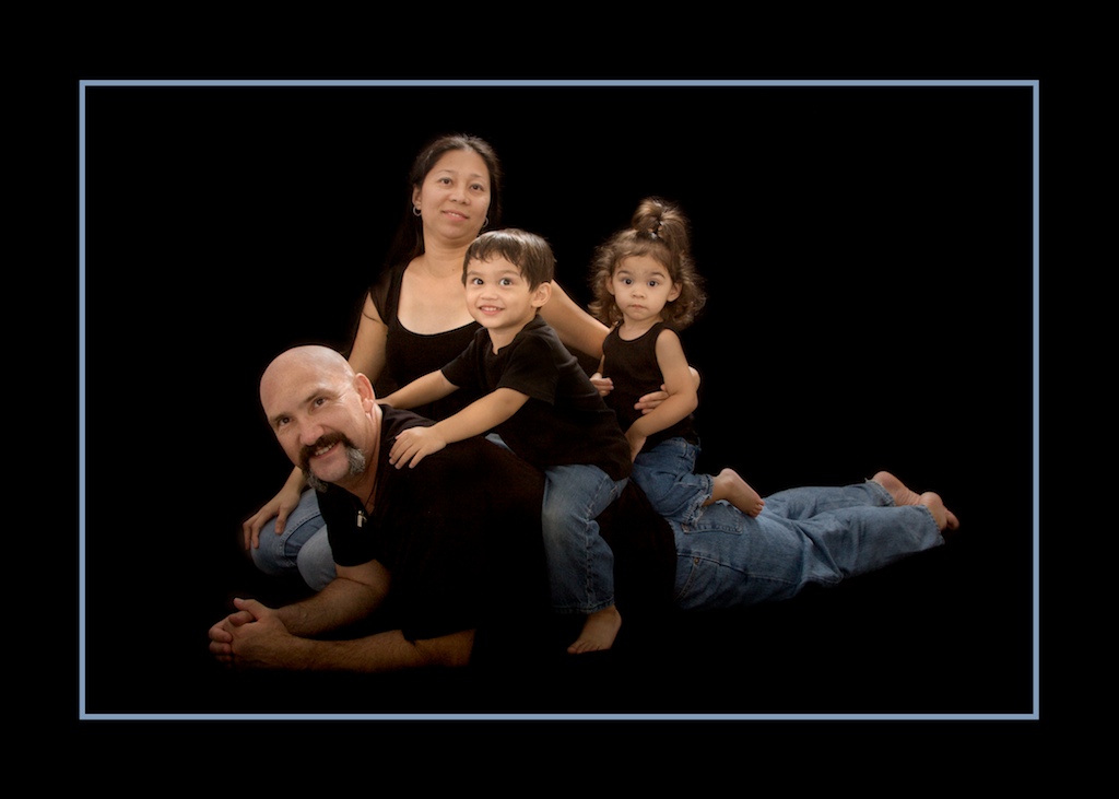 Family Portrait - Dad, Mom & 2 children