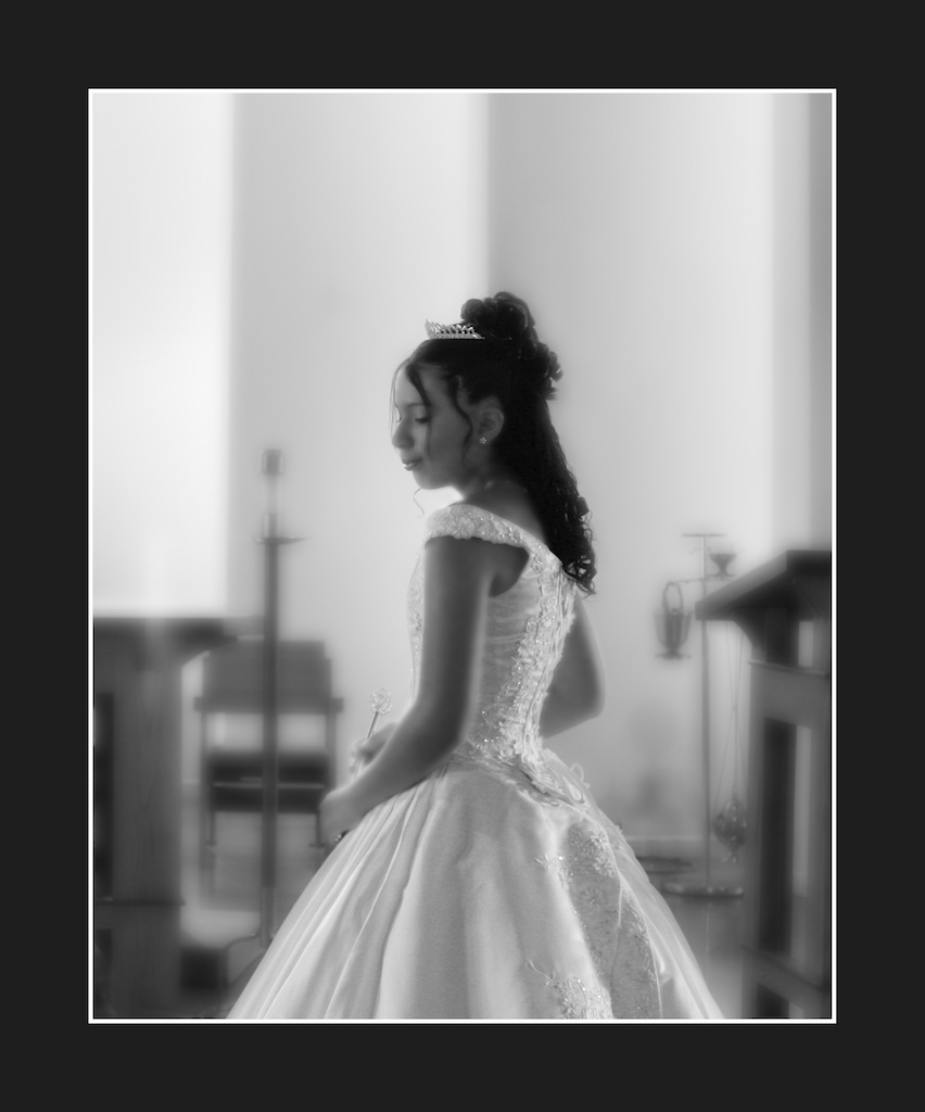 Quinceanera image after Mass celebration in the church