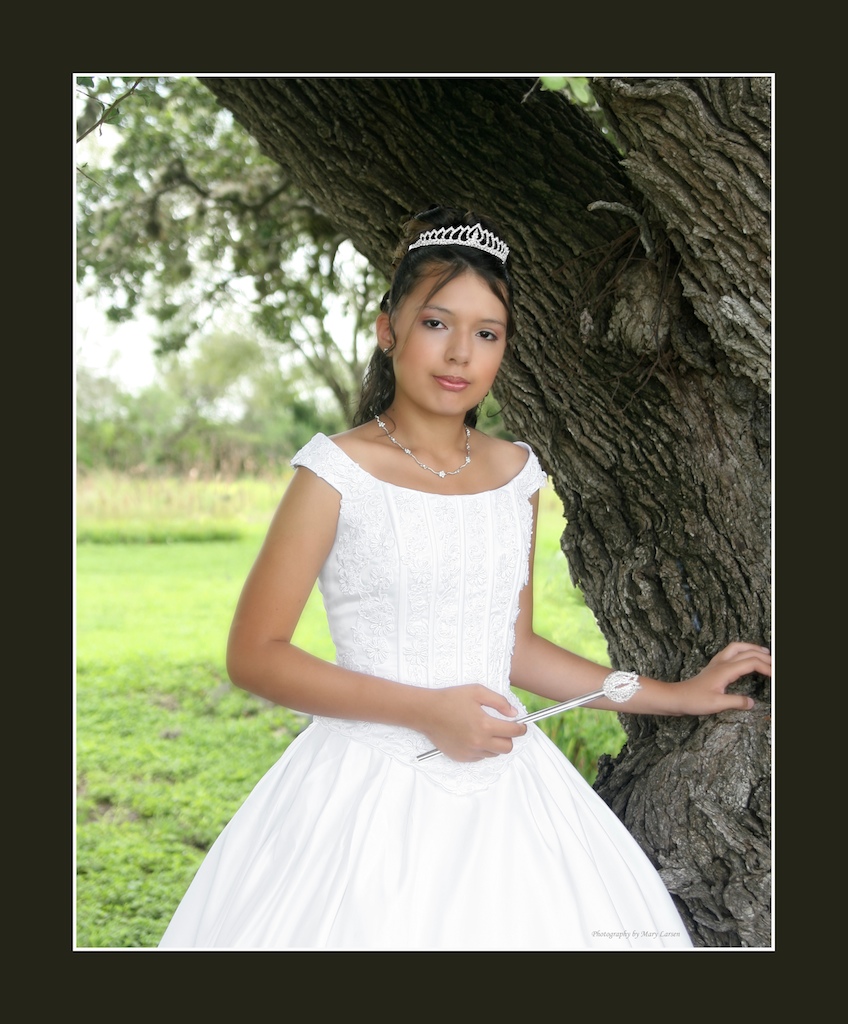 Quinceanera Portrait of lovely young girl