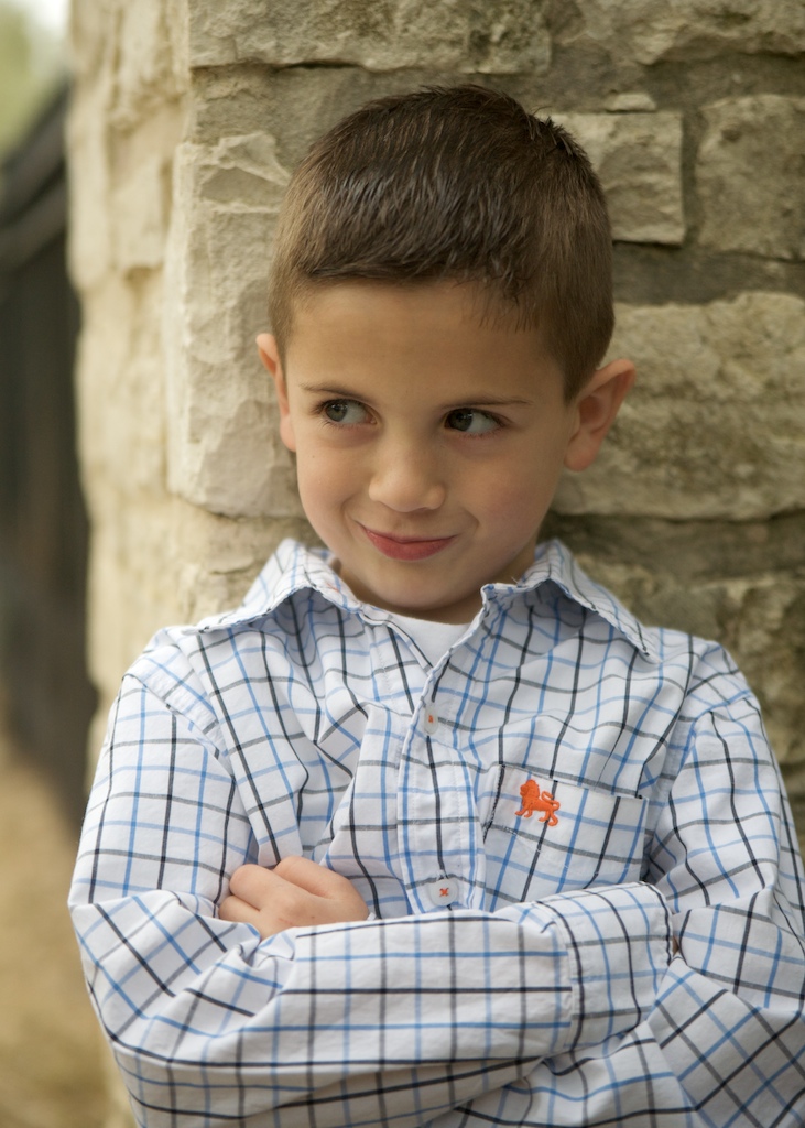 Great expression little boy's portrait!