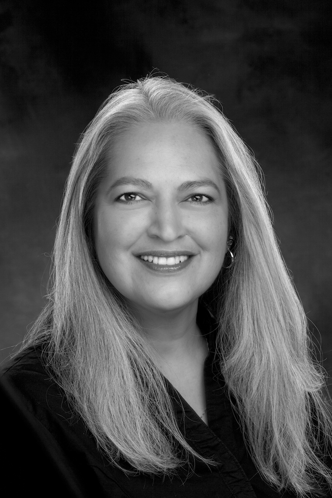 B/W portrait of Mary Larsen, taken by Hanson Fong