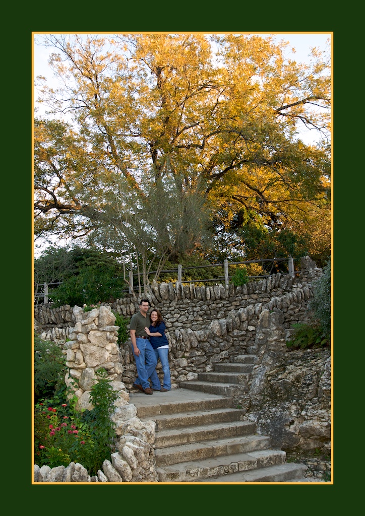 Engagement portrait of couple at Japanese Tea Gardens